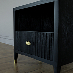 Прикроватная тумбочка с полкой Elsa Dreams Black варинант исполнения - 3 | Loft Concept в Тюмени