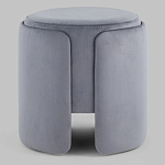 Пуф Alice Poof Grey Серый велюр варинант исполнения - 2 | Loft Concept в Тюмени