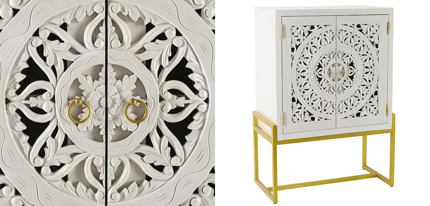 Буфет с резными дверцами Ceara Lace Cabinet Буфет с резными дверцами Ceara Lace Cabinet - Loft-Concept в Тюмени