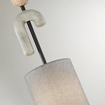 Подвесной светильник с серым тканевым плафоном Flourish варинант исполнения - 4 | Loft Concept в Тюмени