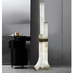 Торшер геометрический с тремя мраморными плафонами Marble Tripod варинант исполнения - 4 | Loft Concept в Тюмени