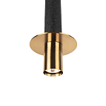 Подвесной светильник с узким цилиндрическим плафоном и золотым металлическим декором Concrete Pipe варинант исполнения - 6 | Loft Concept в Тюмени