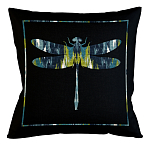 Подушка декоративная стрекоза сине-зеленый узор Ikat Pattern варинант исполнения - 1 | Loft Concept в Тюмени