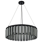 Люстра со стеклянными цилиндрическими плафонами Luminous Cylinders Smoky Round варинант исполнения - 4 | Loft Concept в Тюмени