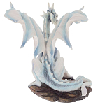 Декоративная статуэтка Белый Дракон Dragon White Statuette варинант исполнения - 2 | Loft Concept в Тюмени