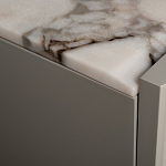 Тумба под телевизор серая с мраморной столешницей Uniqueness Marble варинант исполнения - 5 | Loft Concept в Тюмени