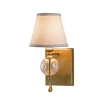 Бра со стеклянным шарообразным декором с пузырьками и бежевым абажуром Feiss варинант исполнения - 1 | Loft Concept в Тюмени