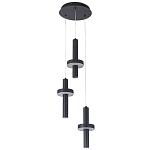 Каскадный светильник с 3-мя плафонами Flos Black Metal Acrylic Trio Hanging Lamp варинант исполнения - 1 | Loft Concept в Тюмени