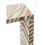 Консоль Дизайнерская Kenya Console ZEBRA Bone Inlay Beige варинант исполнения - 2 | Loft Concept в Тюмени