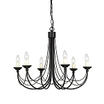 Люстра черного цвета ручной работы с канделябрами и переплетенной проволочной драпировкой Elstead Lighting варинант исполнения - 10 | Loft Concept в Тюмени