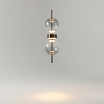 Подвесной светильник с плафоном из стекла с зеркальным градиентом Double Moon варинант исполнения - 6 | Loft Concept в Тюмени