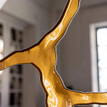 Зеркало кругле с декоративной золотой вставкой Golden Tree варинант исполнения - 5 | Loft Concept в Тюмени