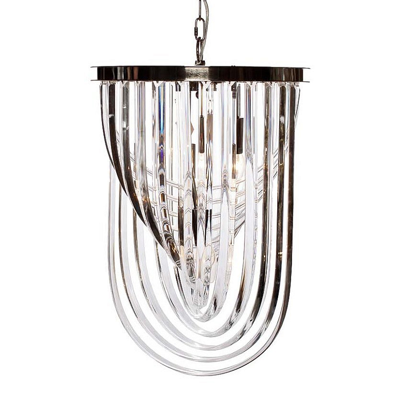 Люстра Lava Tube Pendant Clear Flat 40 Хром Прозрачный Люстра Lava Tube Pendant Clear Flat 40 Хром Прозрачный в Тюмени | Loft Concept