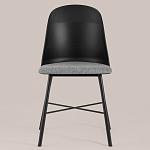 Стул из прочного пластика на металлическом основании Anora Black варинант исполнения - 2 | Loft Concept в Тюмени