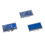 Таблетница карманная прямоугольная на 7 отделений с зеркалом и накладкой из натурального камня Лазурит Silver Stone Pillboxes варинант исполнения - 4 | Loft Concept в Тюмени