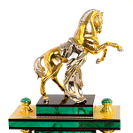 Настольный письменный набор из малахита с декором в виде лошади Leader Organizer варинант исполнения - 2 | Loft Concept в Тюмени