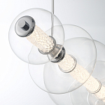 Подвесной светильник линейный с прозрачными стеклянными шарами разного диаметра Eurofase варинант исполнения - 5 | Loft Concept в Тюмени