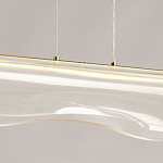 Люстра линейная с прозрачным волнообразным плафоном Wave Line варинант исполнения - 10 | Loft Concept в Тюмени