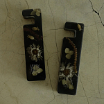 Подставка для телефона из эпоксидной смолы с цветами черная Epoxy Flowers Phone Stand Black варинант исполнения - 2 | Loft Concept в Тюмени