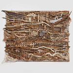 Большая Абстрактное Панно из веток и нитей Dryad Wall Art варинант исполнения - 6 | Loft Concept в Тюмени