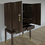 Кабинетный шкаф Elsa Dreams Walnut с 2-мя ящиками варинант исполнения - 1 | Loft Concept в Тюмени