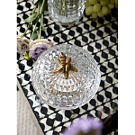 Конфетница прозрачная стеклянная на бронзовых ножках в виде морских коньков с крышкой в виде ракушки Eden Garden варинант исполнения - 4 | Loft Concept в Тюмени