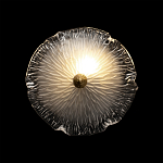 Бра в форме прозрачного стеклянного цветка с рельефной текстурой Textured Glass варинант исполнения - 4 | Loft Concept в Тюмени