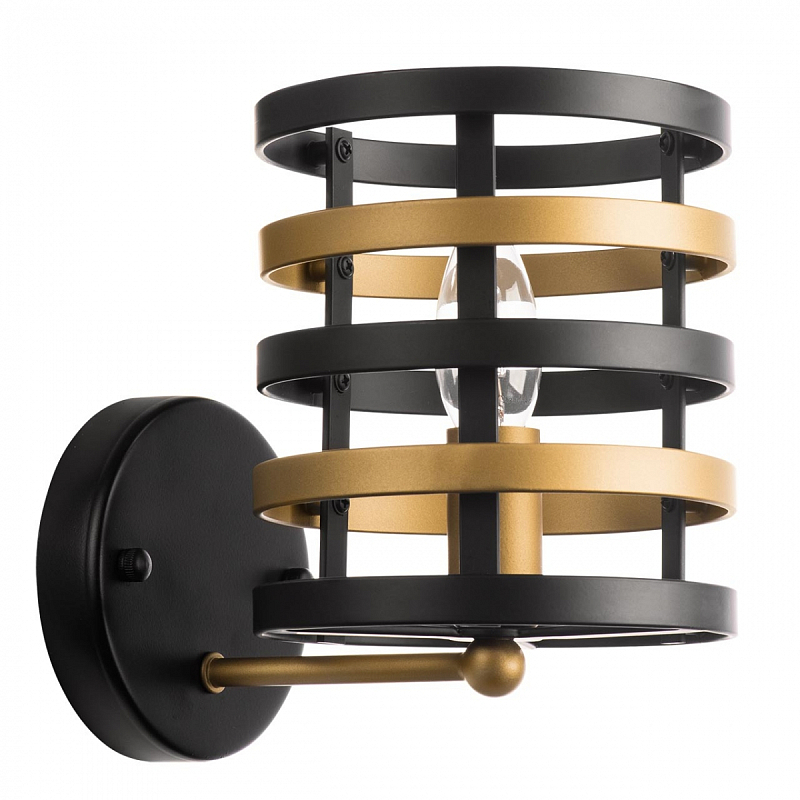 Бра Gold Stripes Sconces Золотой Черный Бра Gold Stripes Sconces Золотой Черный в Тюмени | Loft Concept