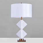 Настольная лампа белая на фигурном основании Aerial Geometry варинант исполнения - 3 | Loft Concept в Тюмени