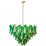 Люстра из стеклянных зеленых лепестков Petalled Illuminator варинант исполнения - 3 | Loft Concept в Тюмени