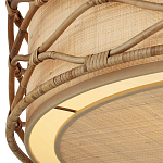 Подвесной светильник  из кованого железа и абажуром из ротанга Wicker Furniture варинант исполнения - 2 | Loft Concept в Тюмени