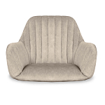 Барный стул со спинкой и подлокотниками на 4-х коричневых деревянных ножках Бежевый Велюр Ava Charm варинант исполнения - 4 | Loft Concept в Тюмени