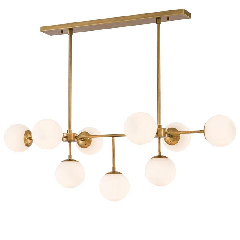Люстра Chandelier Lux Латунь Античная полированная Белый Люстра Chandelier Lux Латунь Античная полированная Белый в Тюмени | Loft Concept