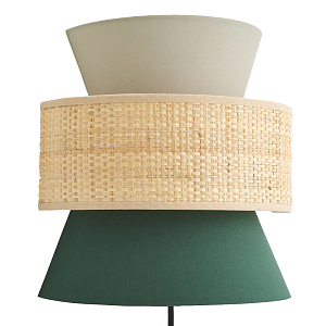 Бра с плетеным декором Bonnie Wicker Green Wall Lamp