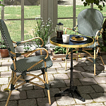 Кресло плетеное из ротанга Ronald Black White Rattan Chair варинант исполнения - 8 | Loft Concept в Тюмени