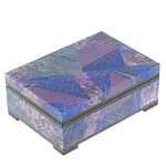 Шкатулка из натурального камня лазурит и чароит Stone Casket варинант исполнения - 1 | Loft Concept в Тюмени