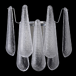 Бра с подвесками из рифленного стекла в форме капель на основании цвета хром Textured Glass варинант исполнения - 2 | Loft Concept в Тюмени