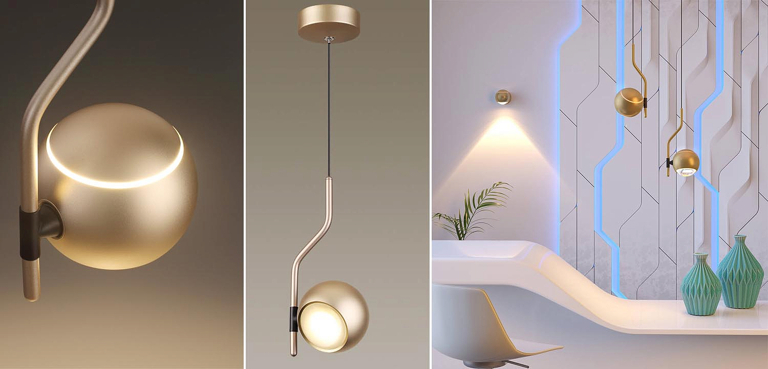Подвесной светильник Auge Horst Gold Подвесной светильник Auge Horst Gold - Loft-Concept в Тюмени