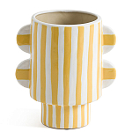 Ваза из фаянса Brighter than the Stars жёлтая полоска варинант исполнения - 1 | Loft Concept в Тюмени