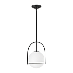 Подвесной светильник с белым плафоном в форме шара в арочной подвеске Hinkley варинант исполнения - 1 | Loft Concept в Тюмени