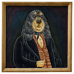 Картина в квадратной раме Chinoiserie Spaniel Dog Portrait варинант исполнения - 1 | Loft Concept в Тюмени