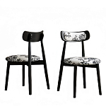 Стул обеденный деревянный с цветочной обивкой Foshan Chair варинант исполнения - 1 | Loft Concept в Тюмени