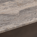 Столик журнальный квадратный  с полкой Sculptural Marble Accent с мрамором  варинант исполнения - 4 | Loft Concept в Тюмени