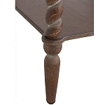 Приставной столик деревянный с резными ножками и нижней полкой Vintage Side Table Brown Wood варинант исполнения - 4 | Loft Concept в Тюмени