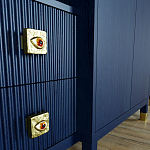 Большой шкаф с витриной Elsa Dreams Blue варинант исполнения - 5 | Loft Concept в Тюмени