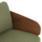 Кресло с каркасом из массива ореха Gallin Chair Green варинант исполнения - 5 | Loft Concept в Тюмени