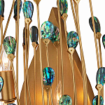 Бра настенное золотое с декором из бирюзовых элементов Peacock Tail варинант исполнения - 1 | Loft Concept в Тюмени