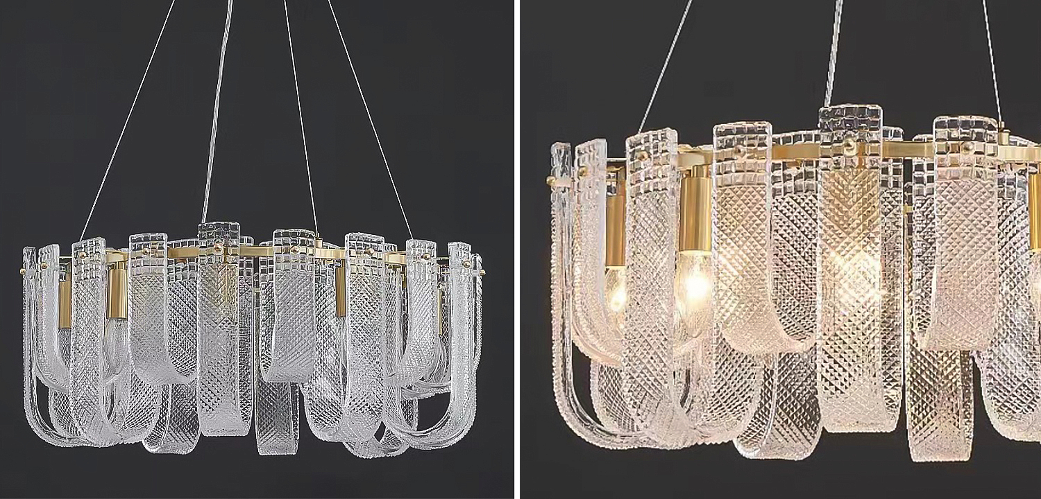 Люстра Prudence Textured Glass Chandelier Люстра Prudence Textured Glass Chandelier - Loft-Concept в Тюмени