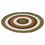 Ковер круглый из хлопка с контрастным узором Bullseye 150 варинант исполнения - 1 | Loft Concept в Тюмени