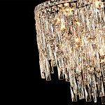 Люстра подвесная с хрустальными подвесками и металлическим основанием цвета Хром Ludivine Lighting варинант исполнения - 5 | Loft Concept в Тюмени